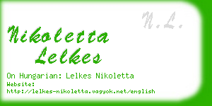 nikoletta lelkes business card